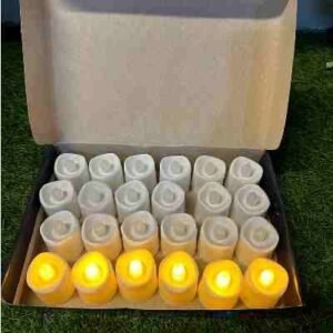 White Candle Diye 24pcs