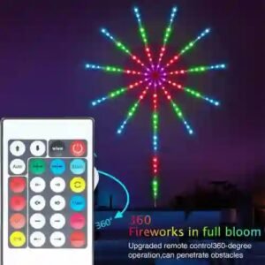 Smart Firework LED Lights, USB Powered Indoor Firework Lights with Remote APP Control, 12Inch Led Strip Lights Room Decorations