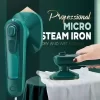 Micro Steam Iron Dry & Wet Ironing Portable Mini Steam Iron for Clothes Fast Heat Lightweight Titanium Plate Good for Home and Travel (Green-color) - Image 3