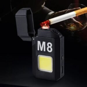 Electronic Lighter+ Flashlight (Portable Mini Lighter Strong Light Electronic Lighter Type-C Rechargeable