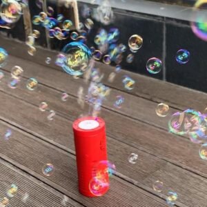 Fireworks Bubble Machine (12 Holes with 100ml Bubble Solution Automatic Bubble Blower Maker with Lights and Sound for Diwali Christmas, Party