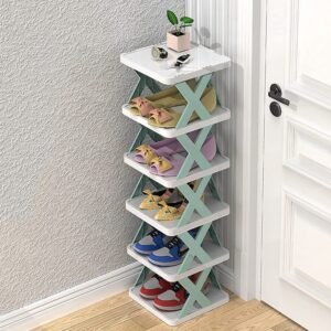 layer Foldable Shoe Rack, Portable & Durable - Folding Shoe Rack, Space-Saving & Easy Assembly, Foldable Shoe Rack for Home