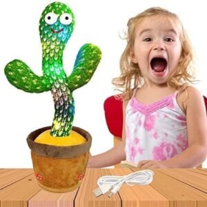 Dancing Cactus Toy For Baby Funny Cactus Talking Toy For Kids Soft Plush Talk Back Toy,Can Sing,Record&Repeats What You Say Creative Kids Educational Musical Toys Game (Rechargeable)