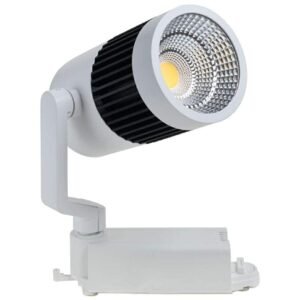 White Body LED Spot Focus Track Light, Energy Saving White Light for Indoor Use at Home and Office (Warm White)