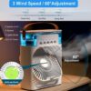 portable table top air conditioner | kitchen fans for home cooking | emergency light with fan | duet mini powerful personal table cooling fan | mini air cooler for room cooling - Image 5