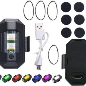 Universal Safety Signal Aircraft Blinking Strobe 7 Colors Led Light Multipurpose Waterproof For Motorbike, Helmet, Bicycle, Car, Scooties & Anywhere (Pack Of 3)