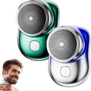 Electric Razor for Men, Newest Mini-Shave Portable Electric Shaver, Pocket Size Portable Shaver Wet and Dry Mens Razor USB Rechargeable Shaver Easy One-Button Use Suitable for Home,Car,Travel