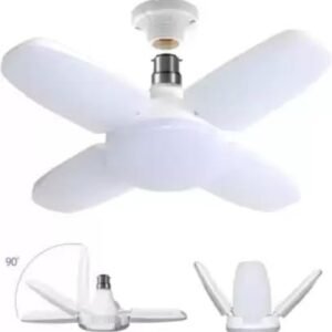 Mini fan Blade 4 Leaf Foldable LED bulb with Angle Adjustable Home Ceiling Lights Home Decorations Pack Of 5