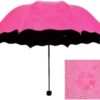 Umbrella Unisex Changing Secret Blossoms Occur with Water Magic Print 3 Fold Umbrella, Sun and Rain, Outdoor Car Umbrella for Women & Men (Random Colour) - Image 6