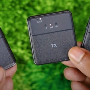 3 in 1 SX9 Mini Wireless Microphone Lavalier Condenser Collar Mic for All Smartphones Type C, 3.5mm Jack & iOS | Noise Reduction Cameras, Laptops, Desktops (2 Microphone TX & 1 Receiver RX)