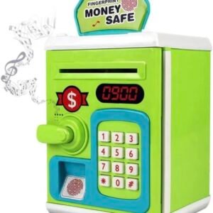 ATM Money Saving Box with Fingerprint Sensing and Lock, Light & Music, Coin and Paper Money Deposit | Piggy Bank for Kids | Money Bank for 3 to 10 Year (multicolor)