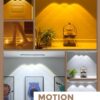 Motion Sensor Cabinet Mood Light, 45cm Wireless Closet Light, 1500mAh Rechargeable Dimmable LED Light Bar with 3 Light Colors, Magnetic Install for Kitchen Wardrobe Cupboard(1800K-6500K) - Image 5