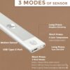 Motion Sensor Cabinet Mood Light, 45cm Wireless Closet Light, 1500mAh Rechargeable Dimmable LED Light Bar with 3 Light Colors, Magnetic Install for Kitchen Wardrobe Cupboard(1800K-6500K) - Image 6