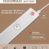 Motion Sensor Cabinet Mood Light, 45cm Wireless Closet Light, 1500mAh Rechargeable Dimmable LED Light Bar with 3 Light Colors, Magnetic Install for Kitchen Wardrobe Cupboard(1800K-6500K) - Image 4