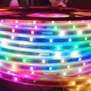 Lighting Store 17 Meter RGB Plug-n-Play LED Rope Light with Mode Changing Connector, Waterproof IP65 Rated and Flexible (RGB Multicolor Changing Roll with Mode Changing Controller Included)