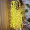 Leaf Curtain Lights, Artificial Vines Curtain Lights, Fake Greenery Leaves with Lights for Wedding Party Backdrop Baby Shower Diwali Home - Image 3