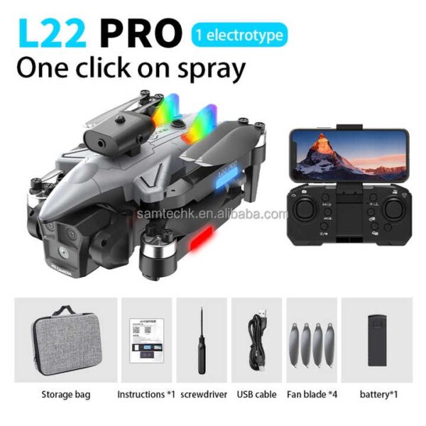 L22 Pro Drone 4k Hd Dual Camera Brushless Motor Remote Control Helicopter Rc Quadcopter Foldable