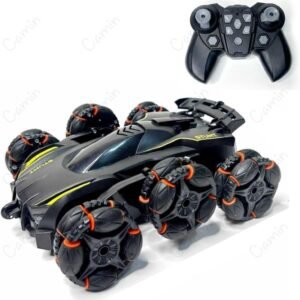 360° Rotating Remote Control 6WD Drift Stunt Car for Kids, 2.4 GHz Controller, Multicolour Drift car 6 Wheel Drive Stair Climbing car