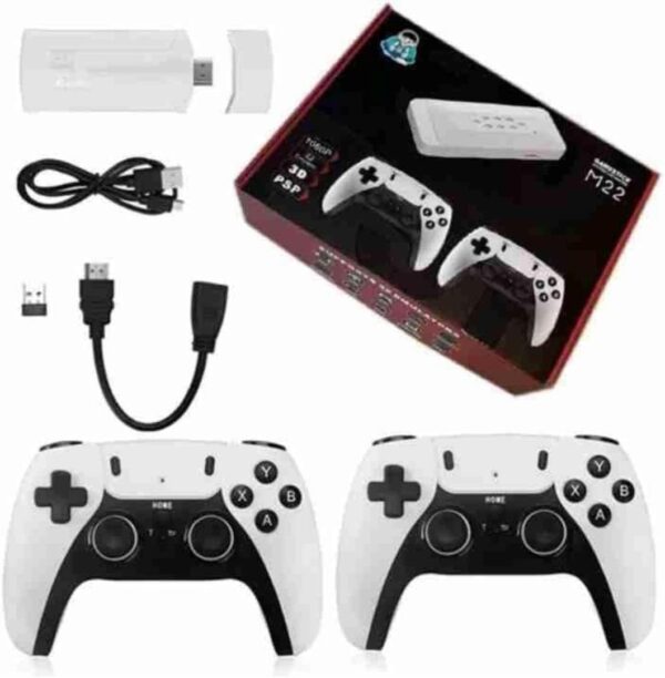 M22 Retro Game Stick - Wireless HD+, 52 Emulators, 30,000+ Games, 64GB, Classic Edition with Takken/GTA Vcity/God of War