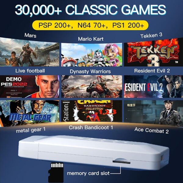 M22 Retro Game Stick - Wireless HD+, 52 Emulators, 30,000+ Games, 64GB, Classic Edition with Takken/GTA Vcity/God of War - Image 6