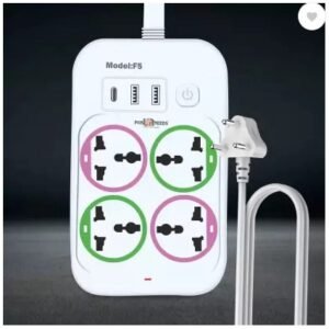 Extension cord inbuilt type c charging 2 meter length