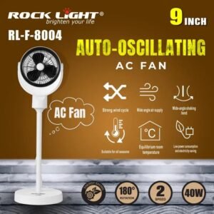 RL-F-8004 | Rock Light | Auto Oscillating AC Fan