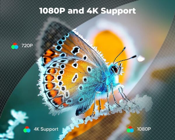 Android 13.0 Smart Projector, 1080P & 4K Support, Rotatable Design, Auto & 4D Keystone with Netflix, Prime etc, WiFi 6 & BT, Screen Mirroring, ARC, 720P Native, White - Image 6