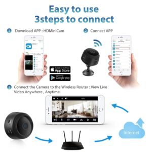 WiFi CCTV Security Camera for Home Outdoor HD Focus WiFi Magnetic Live Stream IP Wireless 1080P Audio Video Nanny Camera for Home Offices Security