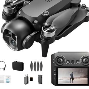 M7 optical flow dual camera foldable brushless FFV drone with 4.3 inch screen