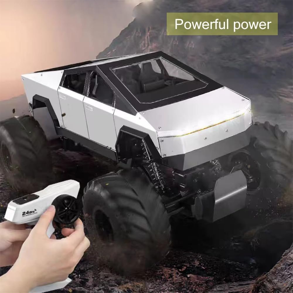 Truck Alloy RC Cars 1:8 Metal Big Remote Control Car 2.4 GHz 36KPH -4WD All Terrain RTR Trucks Aluminum Shock Climbing 35° Angles Sound&Light Effect Truck 4.3LB 21IN - Image 2
