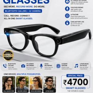 Ai smart glasses with audio recording or camera