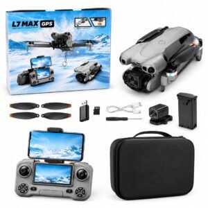 L7 MAX GPS Drone with 4.5” LCD Screen, Dual Camera, 360° Obstacle Avoidance, Brushless Motor & Airdrop Function